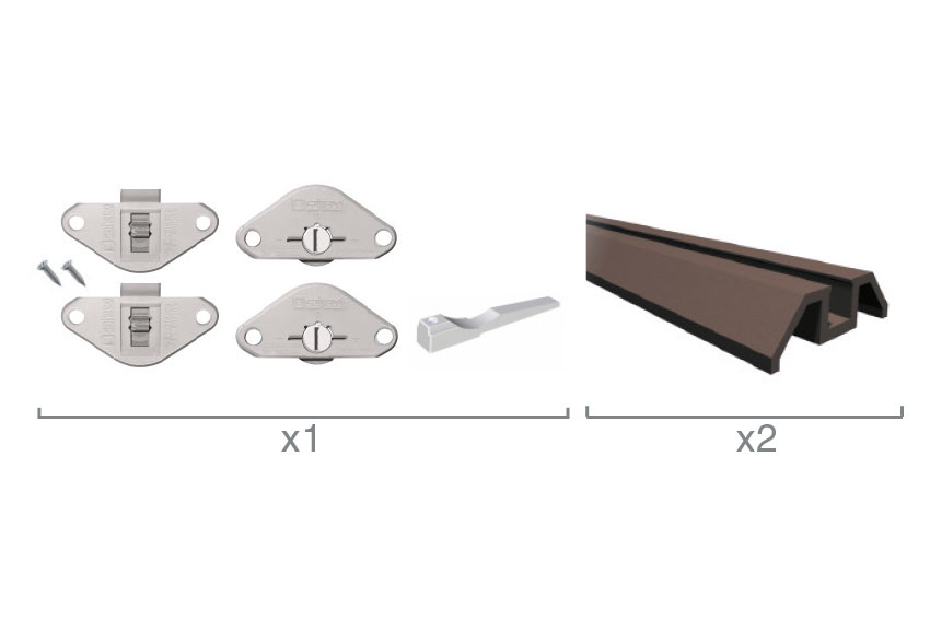 Boxed Kit 1 Panneau: 1x Garniture | 2x Rail supérieur/inférieur